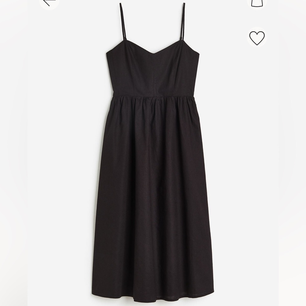 H&M Linen Blend Midi Dress NWT